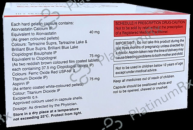 Ecosprin Gold 40/75/75mg Capsule 15s