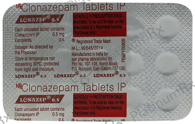 Lonazep 0.5mg Tablet 15s