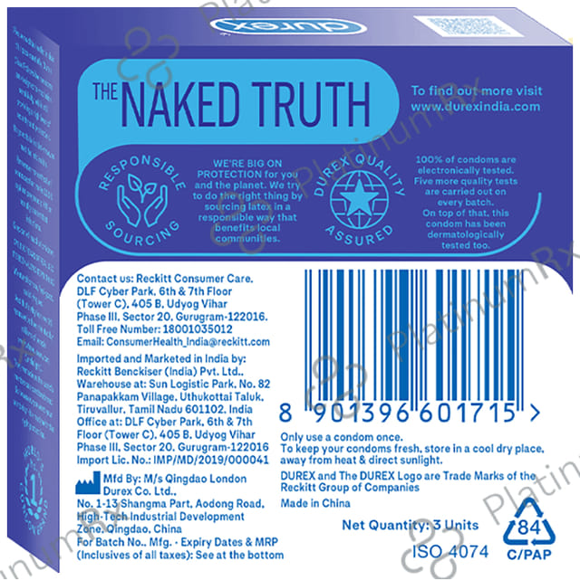 Durex Close Fit Invisible Condom 3s