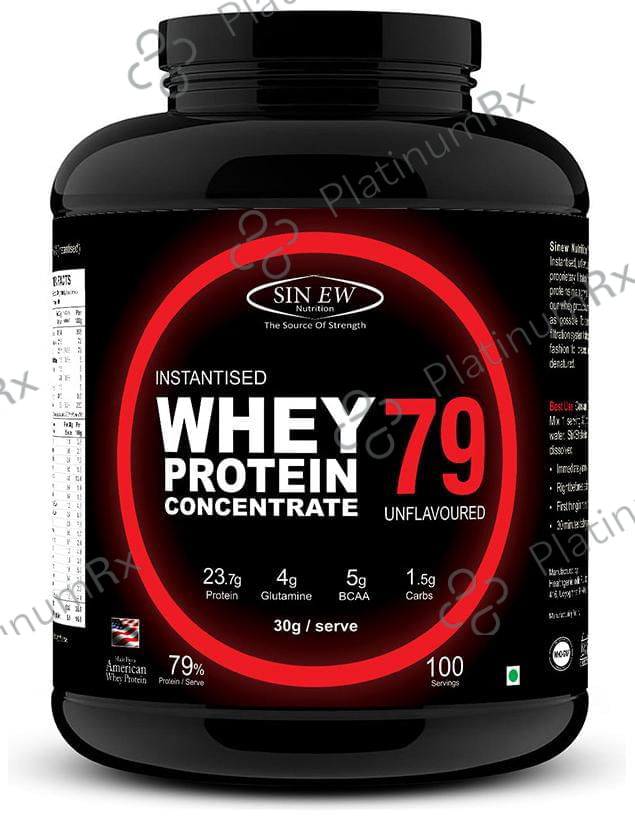 Sinew Nutrition 79% Instantised Raw Whey Protein Powder Unflavoured 6 lb