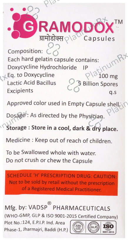 Gramodox 100mg/5B Capsule 10s