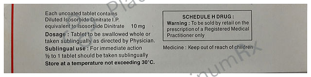 Sorbitrate 10mg Tablet 50s