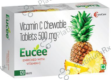 Eucee Vitamin C 500mg Flavour Pineapple Chewable Tablet 120s
