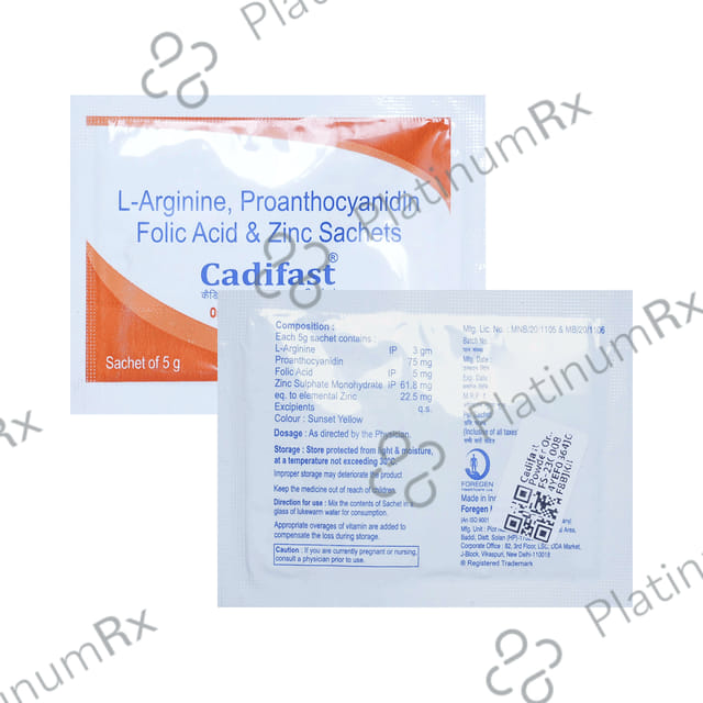 Cadifast Powder Orange Sugar Free 5gm