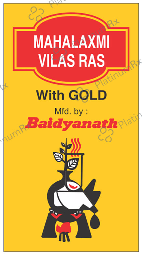 Baidyanath Mahalaxmi Vilas Ras with Gold - Manages Cold, Cough & Fever 10 tablets
