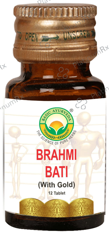 Basic Ayurveda Brahmi Bati with Gold 12 tablets