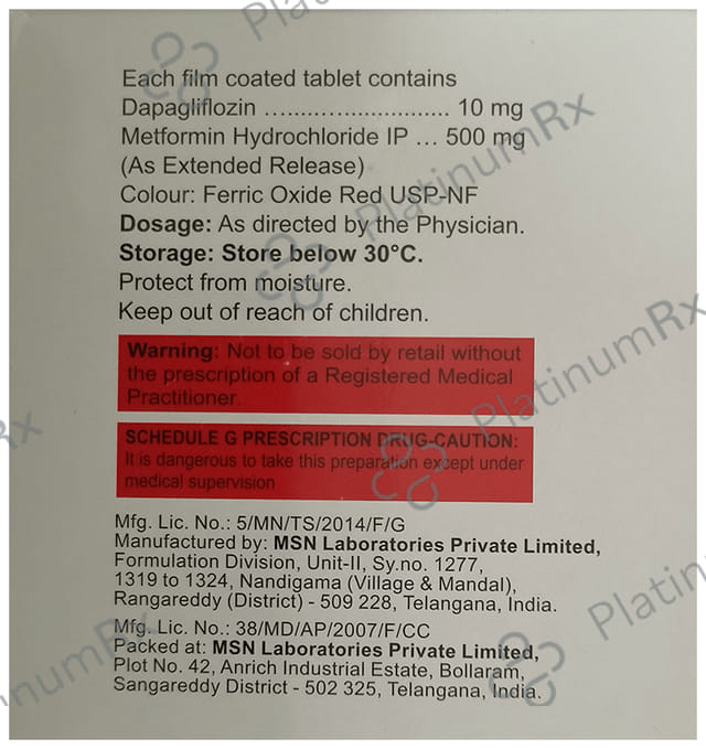 Gluxit M 10 ER 10/500mg Tablet 10s