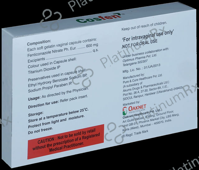 Cosfen 600mg Vaginal Capsule 2s
