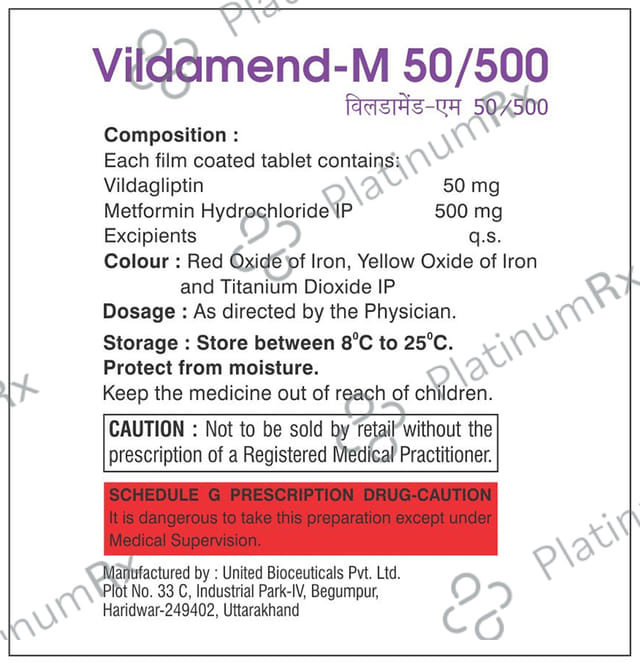 Vildamend-M 50/500 Tablet