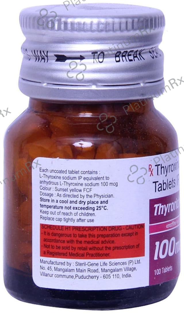 Thyrorich 100mcg Tablet 100s