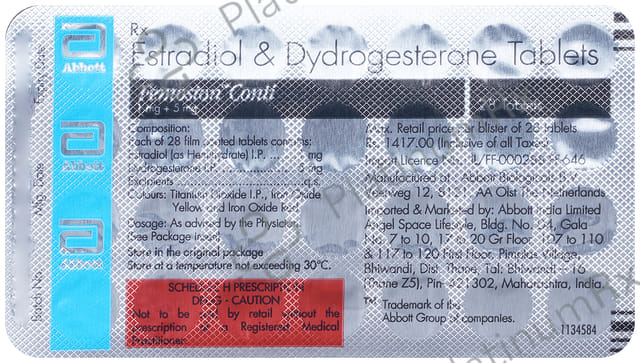 Femoston Conti 1/5mg Tablet 28s