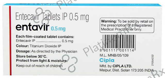 Entavir 0.5mg Tablet 10s