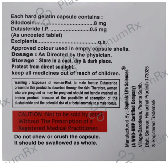 Sosin D 0.5/8mg Capsule 10s
