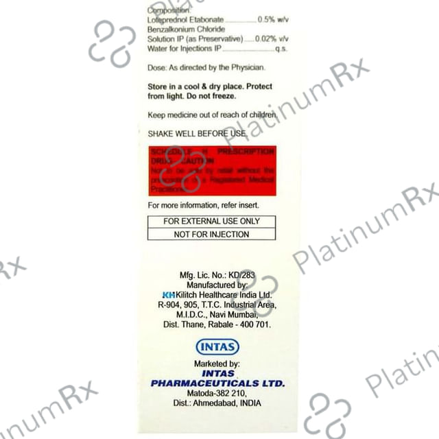 Lotefast 0.5% Ophthalmic Suspension 5ml