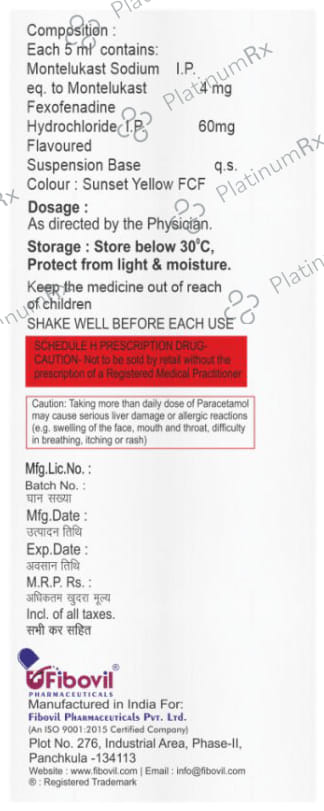 Fexotwist M Oral Suspension Mango Flavour 60ml