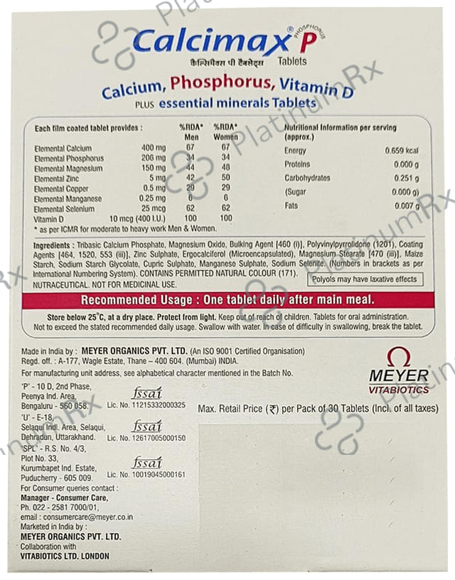 Calcimax P Tablet 15s