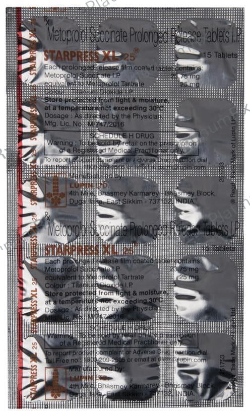 Starpress XL 25mg Tablet 15s