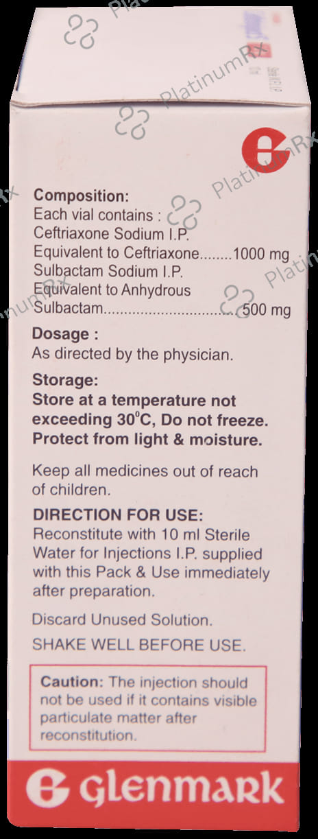 Ceftrinject S 1000/500mg Injection 10ml