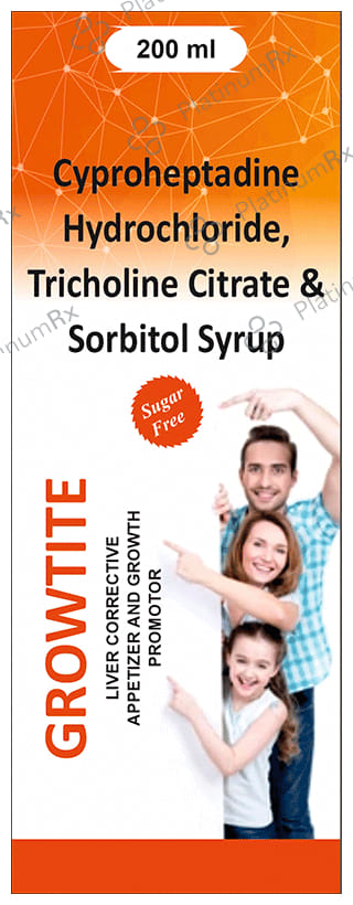 Growtite 2/275mg Syrup Sugar Free 200ml