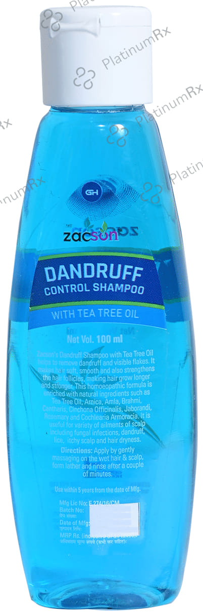 Zacson Dandruff Control Shampoo with Tea Tree Oil 100 ml