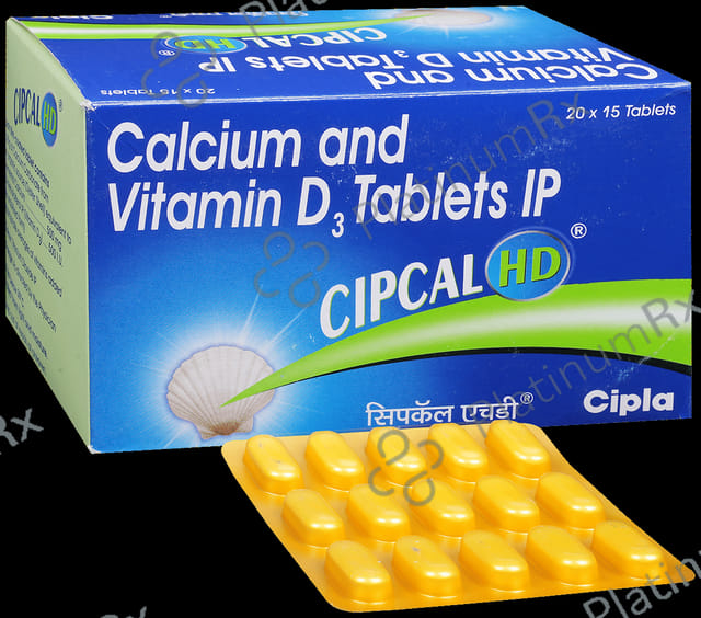 Cipcal HD 500mg/500IU Tablet 15s
