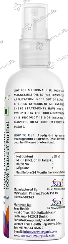 Viteva Organic Pure Magnesium for Sleep Support - Oil
