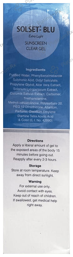 Solset-Blu Extra Light Sunscreen Clear Gel
