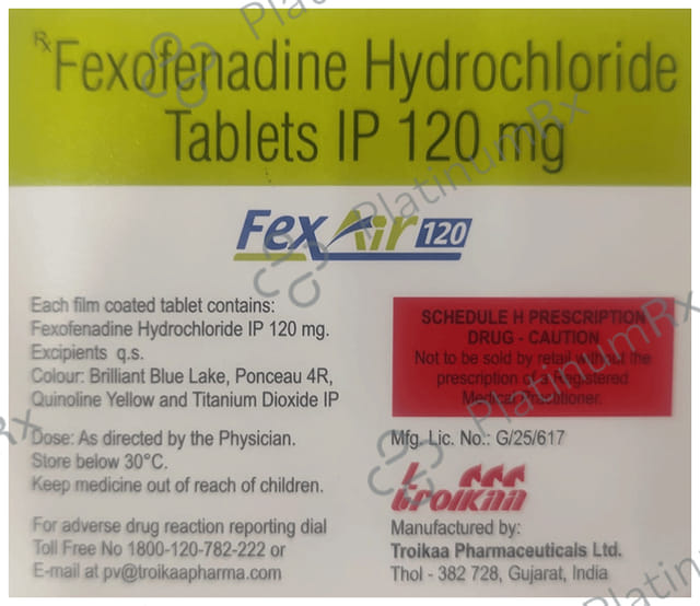 Fexair 120mg Tablet 10s