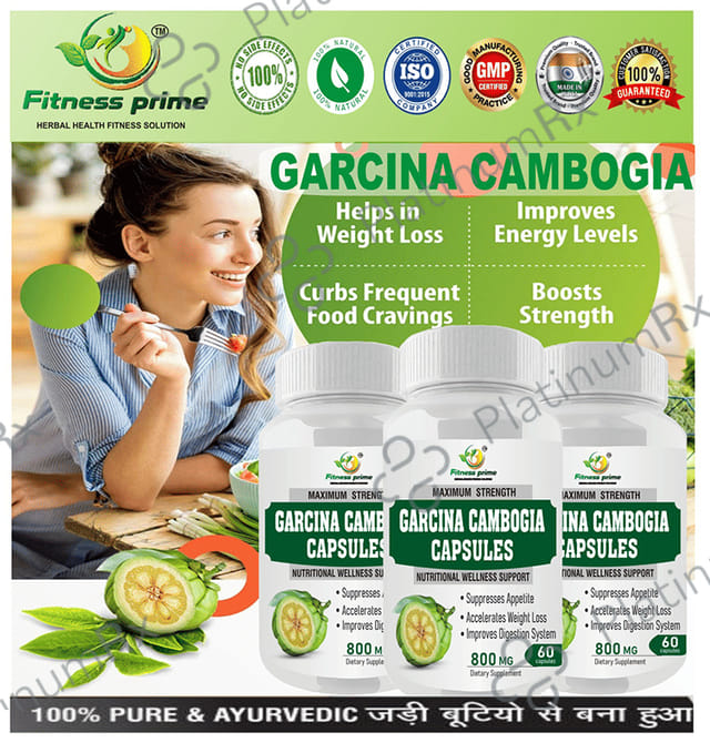 Fitness Prime Maximum Strength Garcina Cambogia Nutritional Wellness Support 800mg Capsule