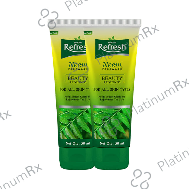 Refresh Neem Face Wash (50ml Each) 2 Tubes