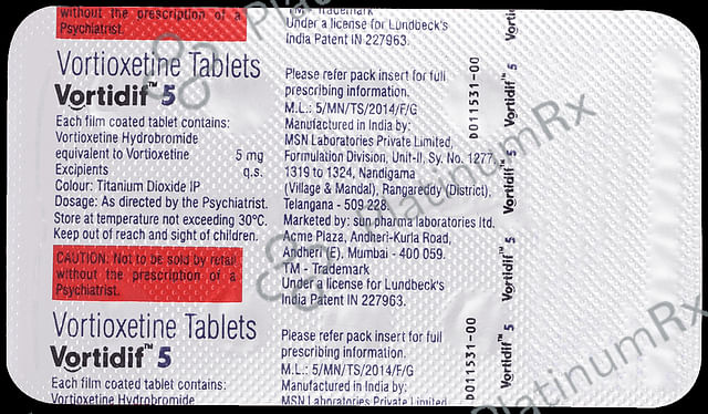 Vortidif 5mg Tablet 10s