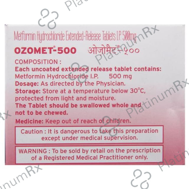 Ozomet 500mg Tablet ER 10s