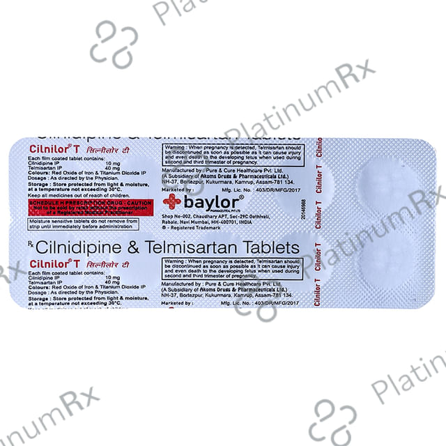 Cilnilor T 10mg/40mg Tablet