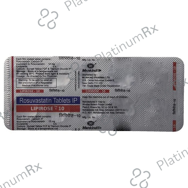 Lipirose 10mg Tablet 10s