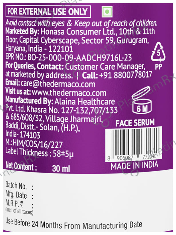 The Derma Co 10% Niacinamide Face Serum 30 ml