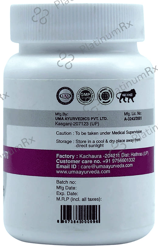 Uma Ayurveda Tulsi Ghan Vati Immunity Booster 40 tablets