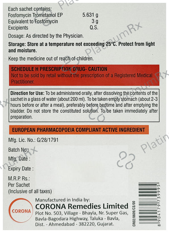 Fosigran 3000mg Sachet 8gm