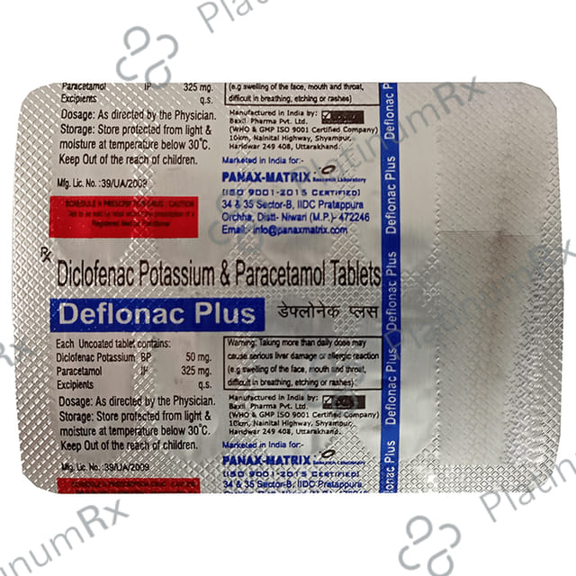 Deflonac Plus 325/50mg Tablet 10s