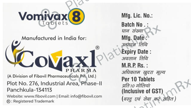 Vomivax 8mg Orally Disintegrating Tablet MD 10s