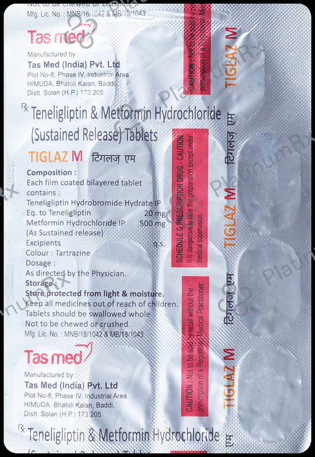 Tiglaz M 500/20mg Tablet 15s
