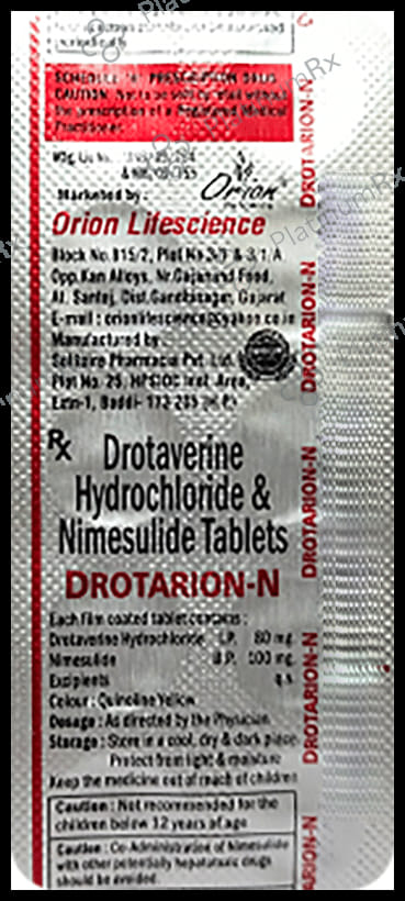Drotarion N 100/8mg Tablet 10s