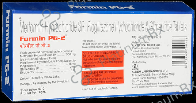 Formin PG 2/500/15mg Tablet SR 15s