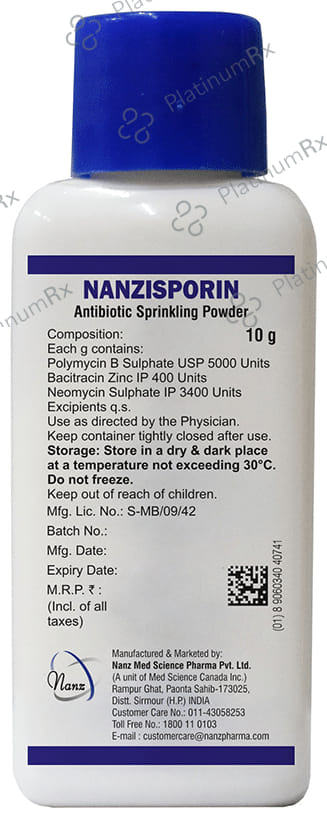 Nanzisporin Antibiotic Sprinkling Powder