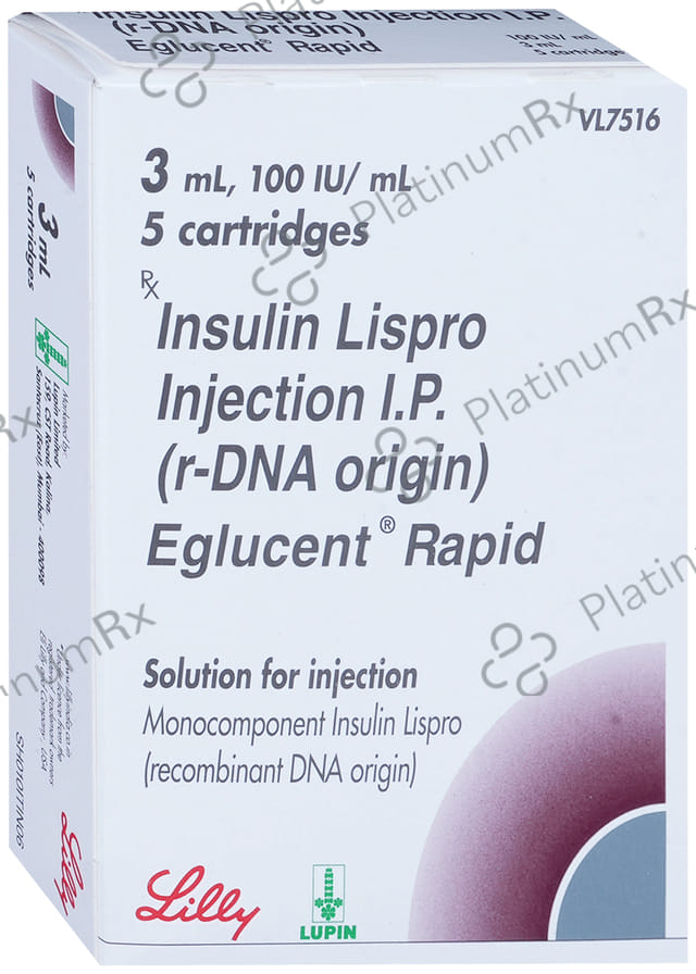 Eglucent Rapid (100 IU/ml) (1*3ml Cartridge / Injection))