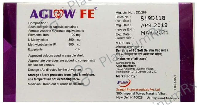 Aglow Fe Capsule 10s