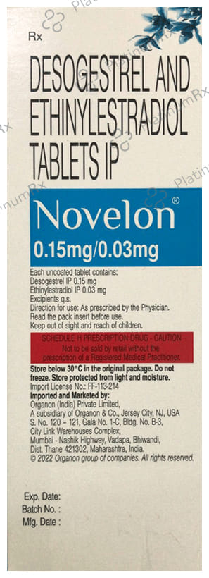 Novelon 0.15/0.03mg Tablet 21s