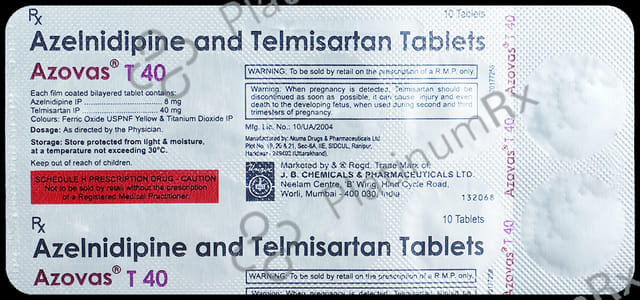 Azovas T 8/40mg Tablet 10s