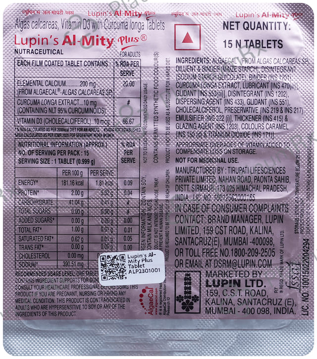 Lupins Al Mity Plus Tablet 15s