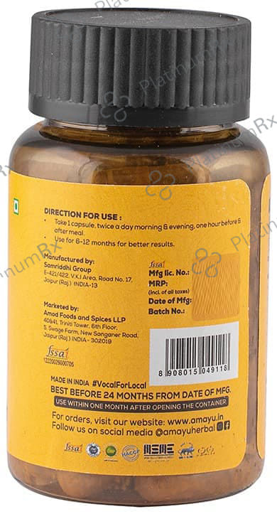 Amayu Curcumin (with Piperine) Capsule