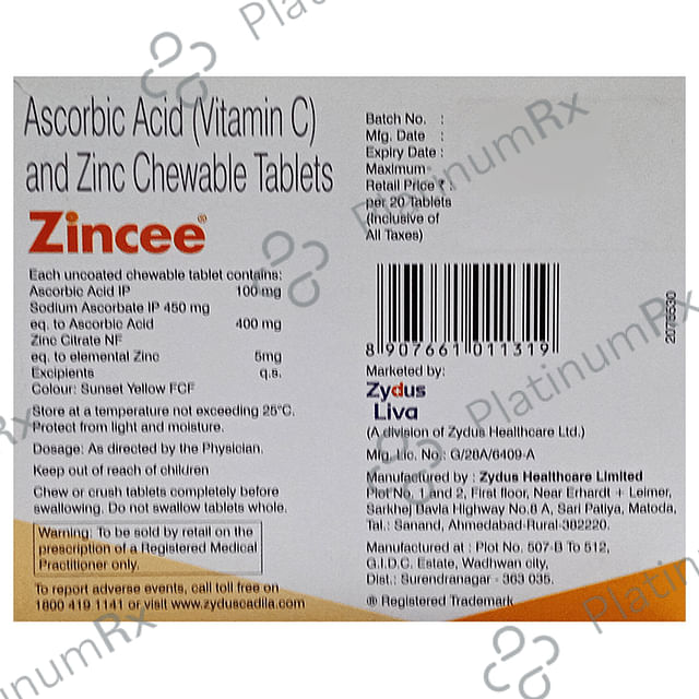 Zincee Chewable Tablet